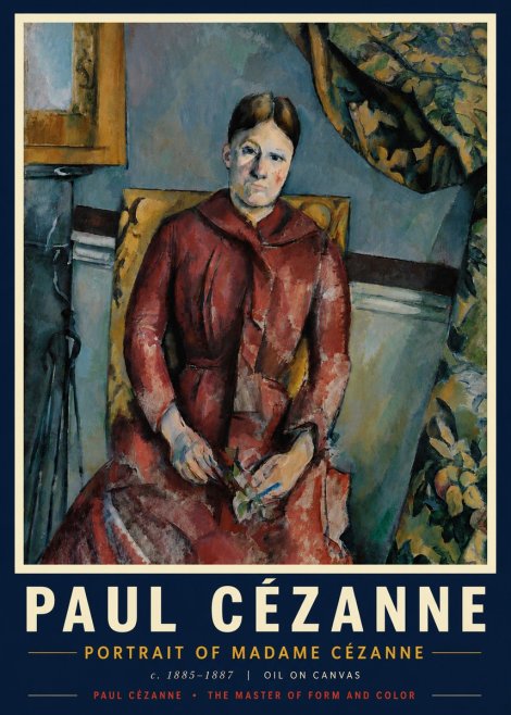 Paul Cézanne Portrait of Madame Cézanne II No5 - Plakat