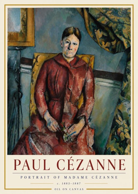 Paul Cézanne Portrait of Madame Cézanne II No6 - Plakat