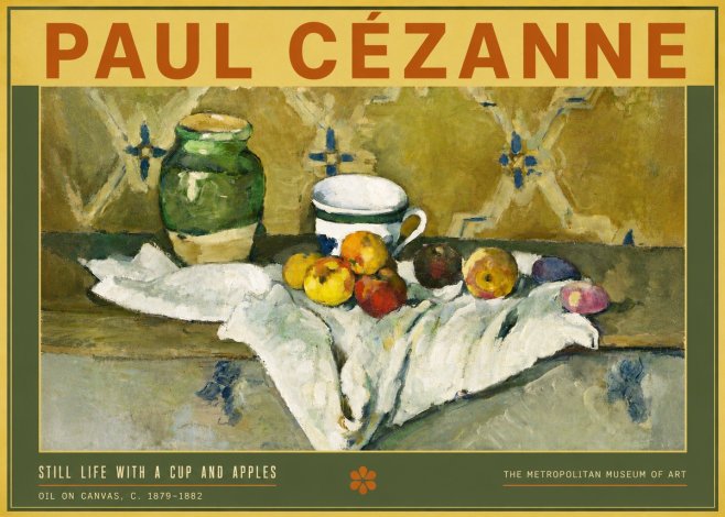 Paul Cézanne Still Life with a Cup and Apples No4 - Plakat
