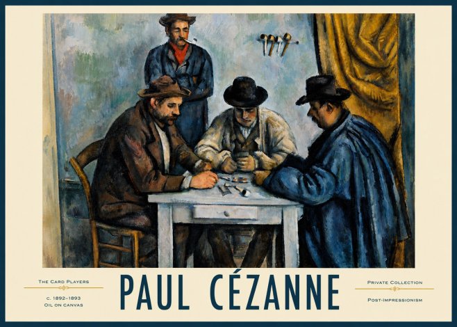 Paul Cézanne The Card Players II No3 - Plakat