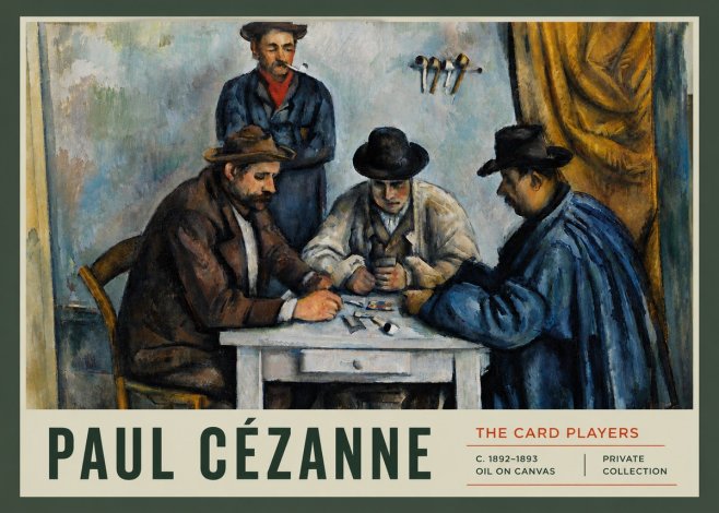 Paul Cézanne The Card Players II No4 - Plakat