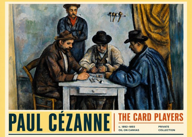 Paul Cézanne The Card Players II No6 - Plakat