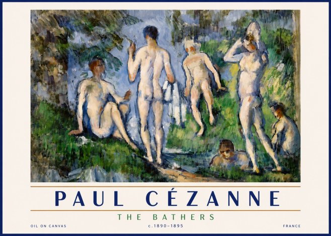 Paul Cézanne The Bathers No5 - Plakat