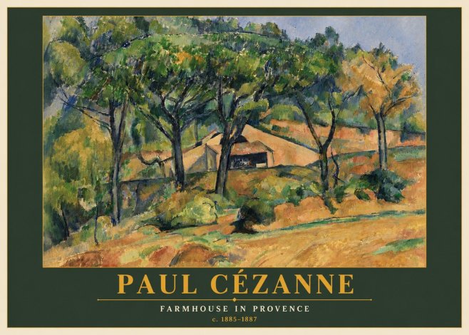 Paul Cézanne Farmhouse in Provence No3 - Plakat