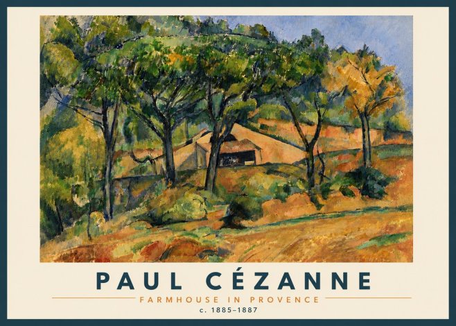 Paul Cézanne Farmhouse in Provence No5 - Plakat