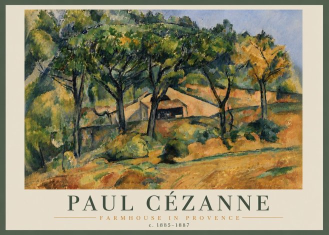 Paul Cézanne Farmhouse in Provence No6 - Plakat