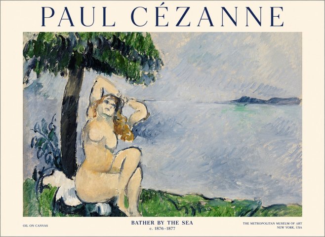 Paul Cézanne Bather by the Sea No1 - Plakat