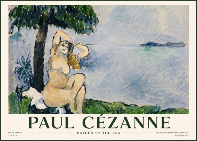 Paul Cézanne Bather by the Sea No4 - Plakat