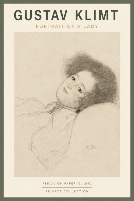 Klimt Portrait of a Lady No4 - Plakat