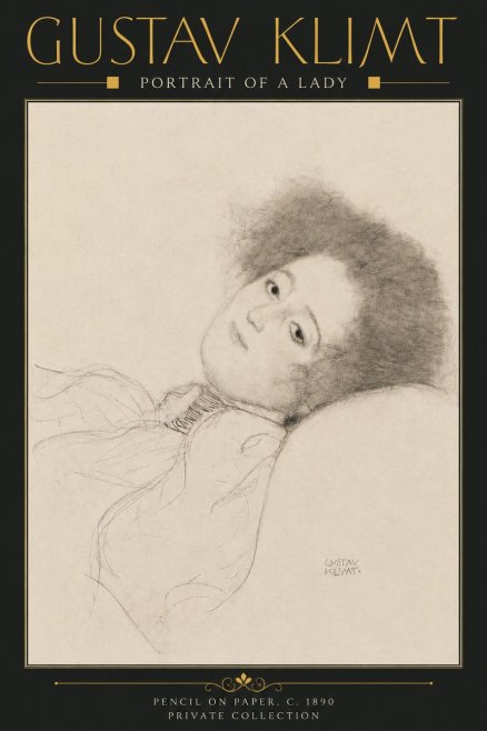 Klimt Portrait of a Lady No6 - Plakat