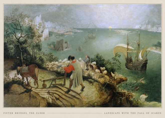 Pieter Bruegel Landscape with the Fall of Icarus I No5 - Plakat