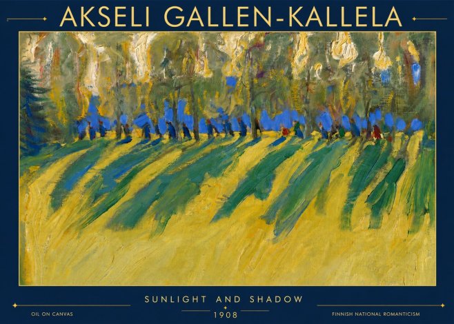 Akseli Gallen-Kallela Sunlit Field and Trees No5 - Plakat