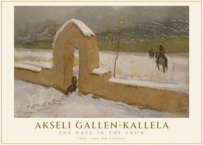 Akseli Gallen-Kallela The Gate in the Snow No1 - Plakat