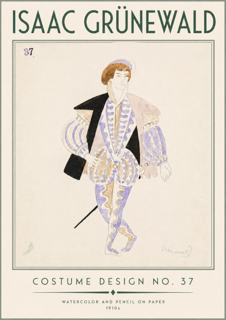 Isaac Grünewald Costume Design No. 37 No3 - Plakat