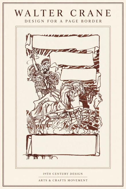 Walter Crane Design for a Page Border No1 - Plakat