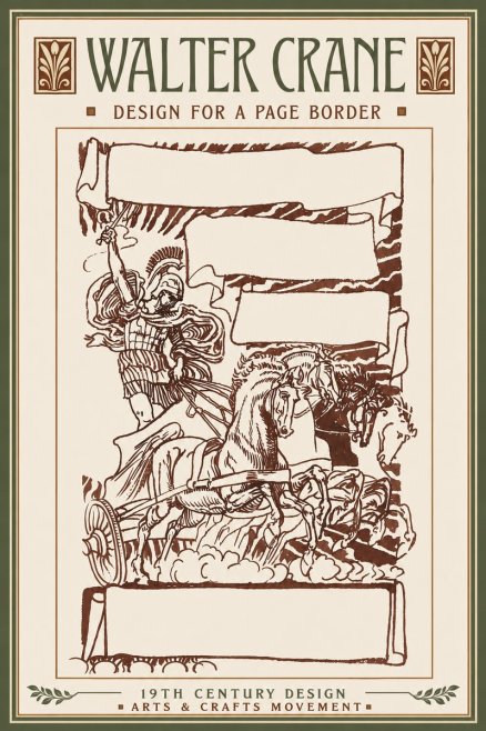 Walter Crane Design for a Page Border No6 - Plakat