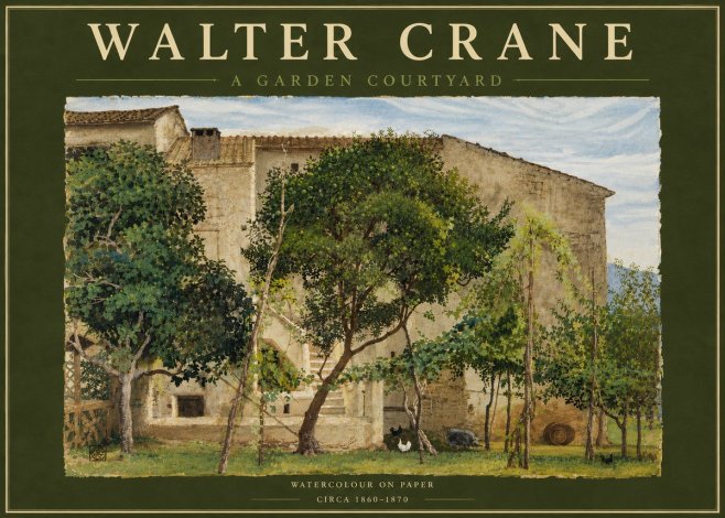 Walter Crane A Garden Courtyard No4 - Plakat