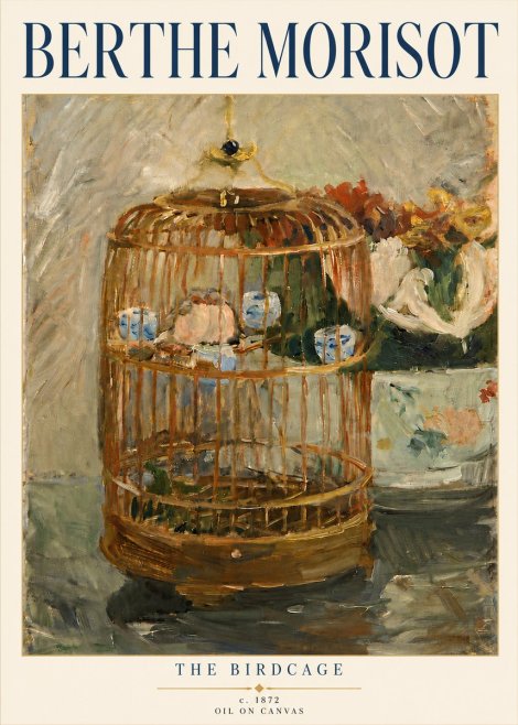 Berthe Morisot The Birdcage II No5 - Plakat