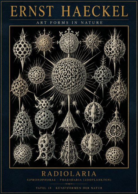 Ernst Haeckel Radiolaria No3 - Plakat