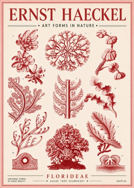 Ernst Haeckel Florideae (Red Seaweeds) No4 - Plakat