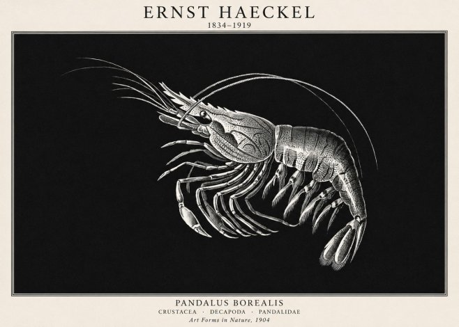 Ernst Haeckel Pandalus Borealis No1 - Plakat
