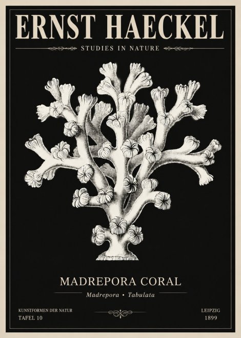 Ernst Haeckel Corallium Rubrum I No6 - Plakat