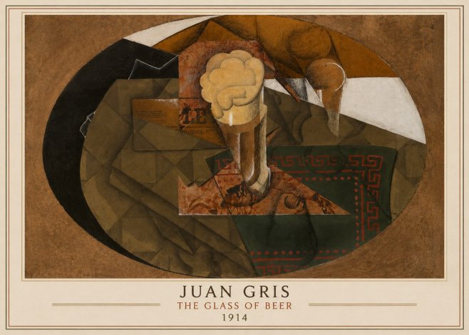 Juan Gris The Glass of Beer No4 - Plakat