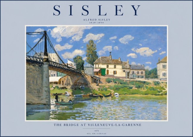 Sisley The Bridge at Villeneuve-la-garenne IV No2 - Plakat