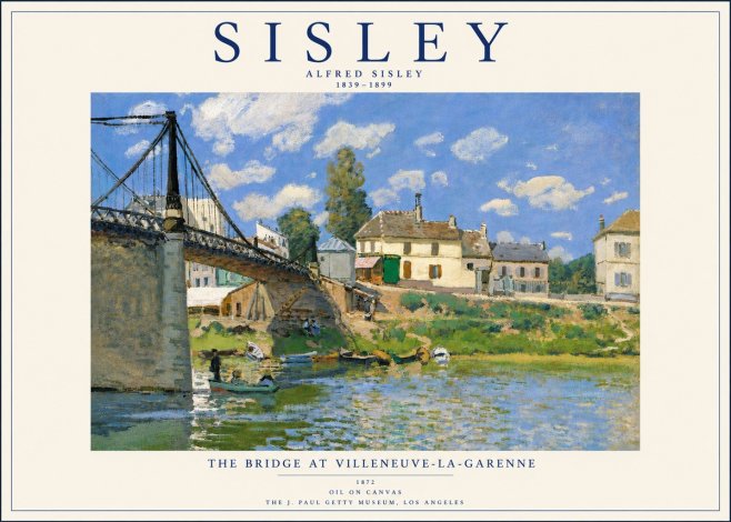 Sisley The Bridge at Villeneuve-la-garenne IV No5 - Plakat