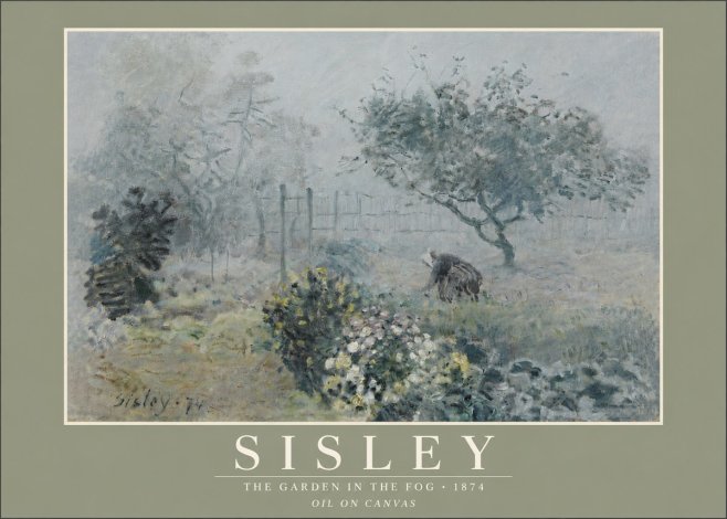 Sisley The Garden in the Fog No5 - Plakat