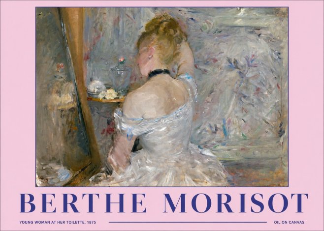 Berthe Morisot Young Woman at Her Toilette No2 - Plakat