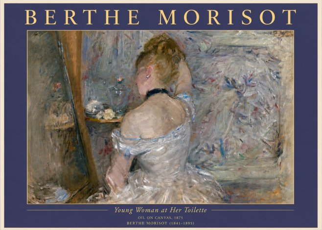 Berthe Morisot Young Woman at Her Toilette No6 - Plakat