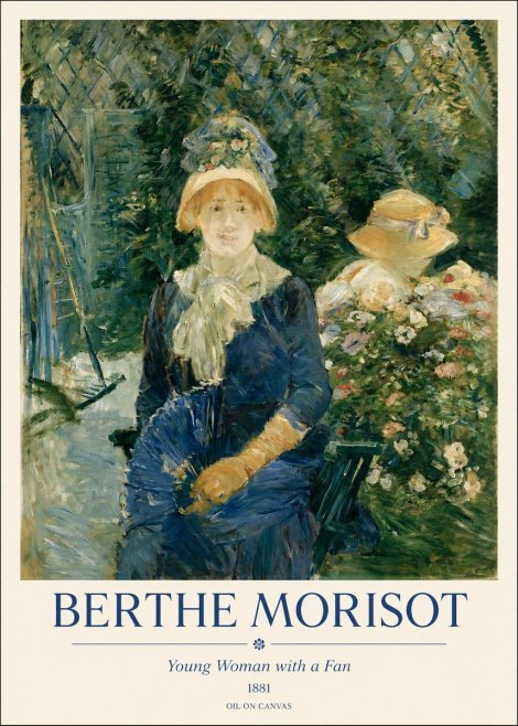 Berthe Morisot Young Woman with a Fan II No1 - Plakat