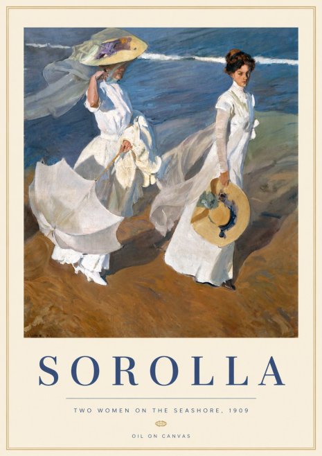 Sorolla Two Women on the Seashore, 1909 No3 - Plakat