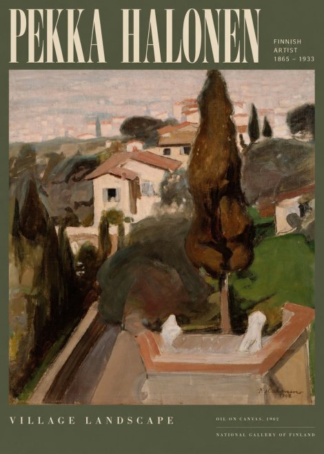 Pekka Halonen Village Landscape No2 - Plakat