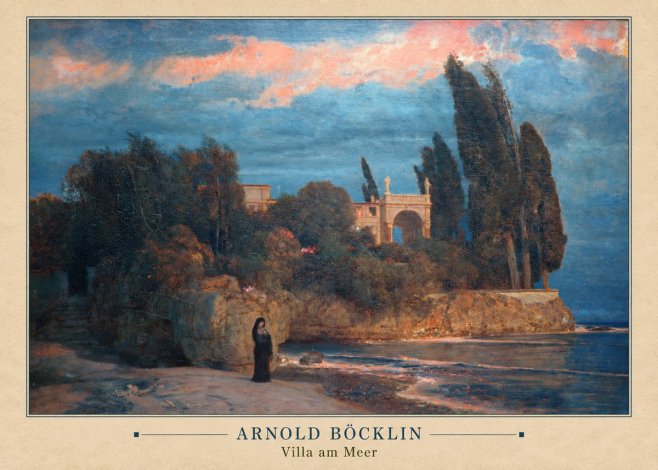Arnold Böcklin Villa Am Meer No4 - Plakat