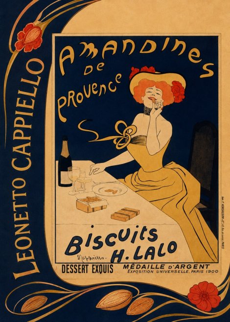 Leonetto Cappiello Amandines De Provence Biscuits H. Lalo I No2 - Plakat