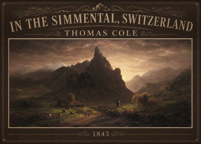Thomas Cole In the Simmental, Switzerland No3 - Plakat