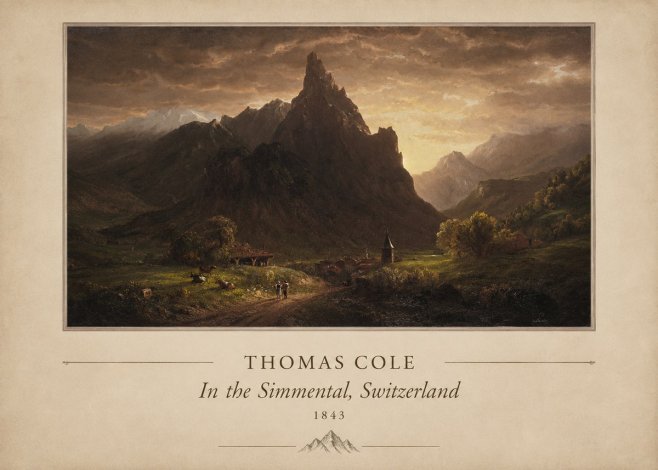 Thomas Cole In the Simmental, Switzerland No4 - Plakat