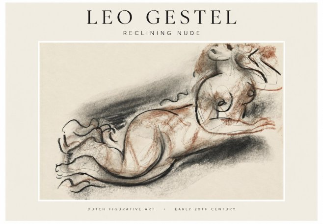 Leo Gestel Reclining Nude No1 - Plakat