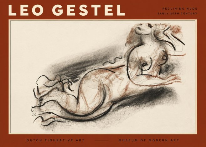 Leo Gestel Reclining Nude No2 - Plakat