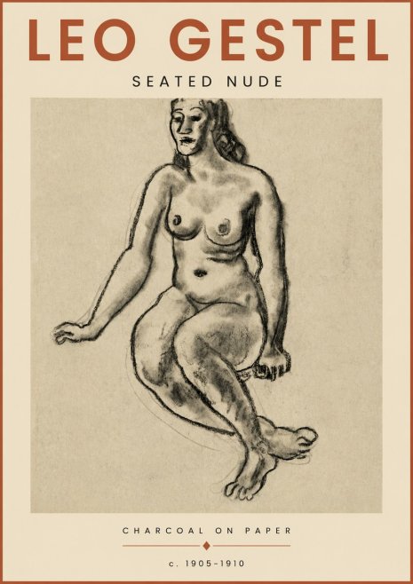 Leo Gestel Seated Nude No6 - Plakat