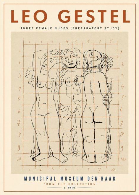 Leo Gestel Three Female Nudes No2 - Plakat