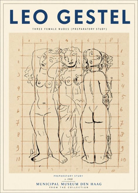 Leo Gestel Three Female Nudes No3 - Plakat