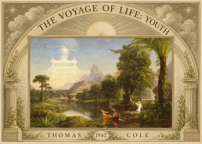 Thomas Cole The Voyage of Life: Youth I No3 - Plakat