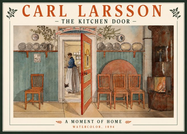 Carl Larsson The Kitchen Door No5 - Plakat