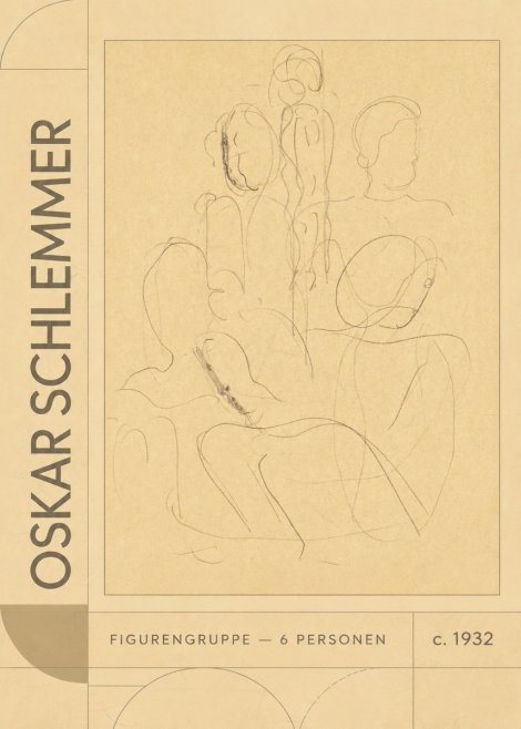 Oskar Schlemmer Figurengruppe - 6 Personen No3 - Plakat