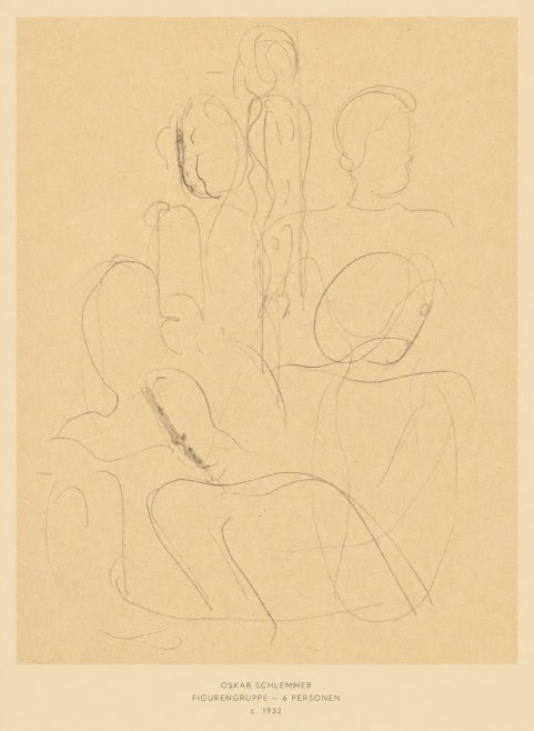 Oskar Schlemmer Figurengruppe - 6 Personen No6 - Plakat