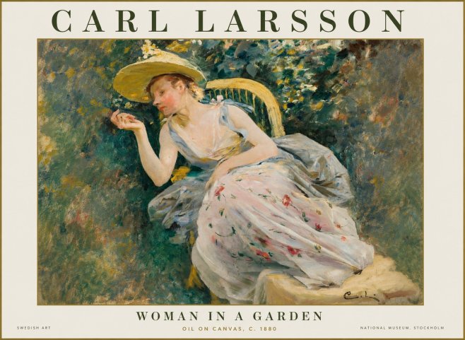Carl Larsson Woman in a Garden No1 - Plakat