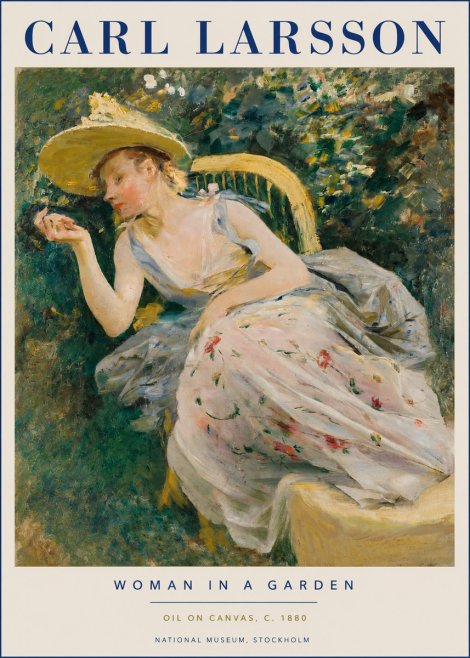 Carl Larsson Woman in a Garden No3 - Plakat